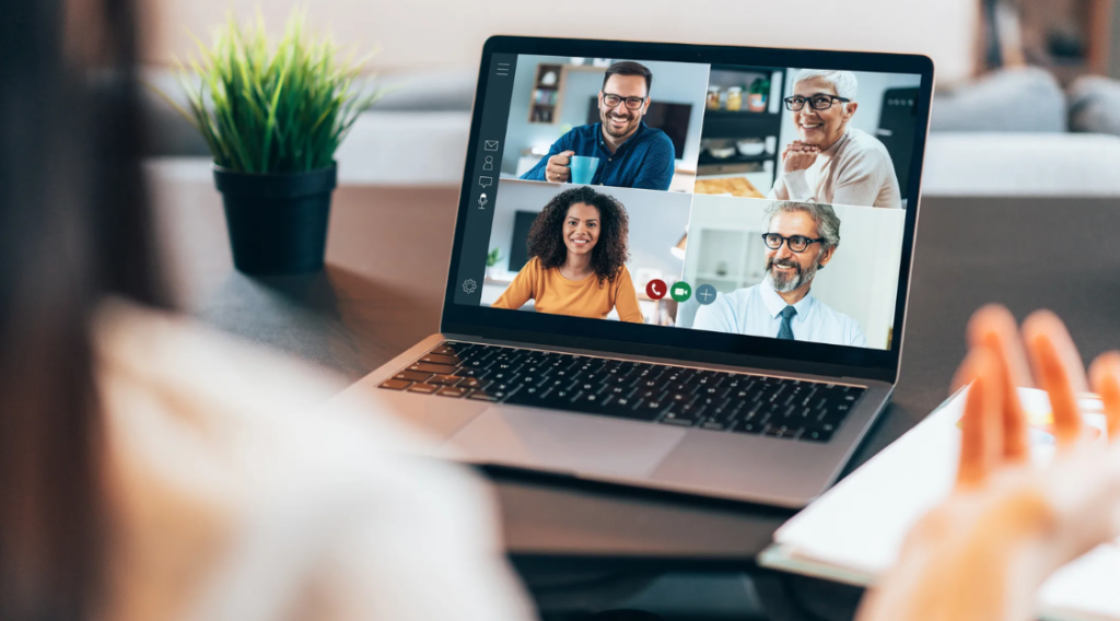 Ilustração de pessoas se comunicando através do DioChat em dispositivos móveis e computadores, representando a conectividade global e a facilidade de uso da plataforma de mensagens instantâneas.